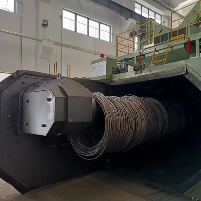 Dubbele station ronde draad schot blaasmachine met vijf sterren service en 6.6 * 5.5 * 6m