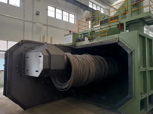 Shot Blasting Machine PMW-4350 voor ronddraadstaaf aanpassing in de schroefindustrie
