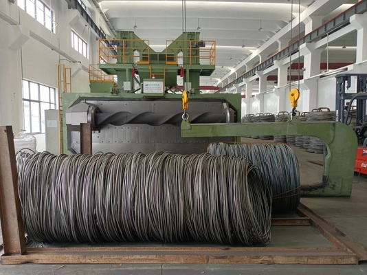 Shot Blasting Machine PMW-4350 voor ronddraadstaaf aanpassing in de schroefindustrie