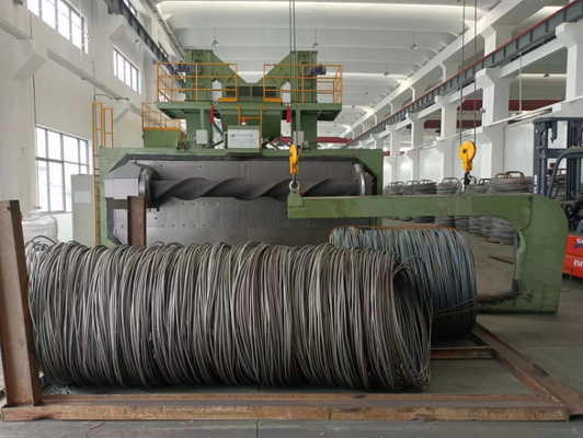 Vlamtype Draadstaaf Shot Blasting Machine PMW 4350 voor 300 eenheden per jaar Productie