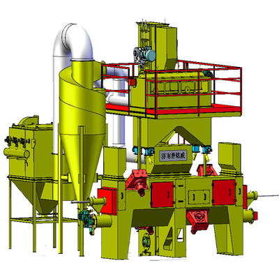 Economische en inline continue draadstaaf-schotblaasmachine met stuwkracht