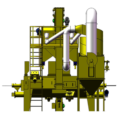 Economische en inline continue draadstaaf-schotblaasmachine met stuwkracht