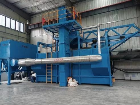 Eén jaar naverkoopservice Draadstaaf spoel Shot Blasting Machine met roterende abrator