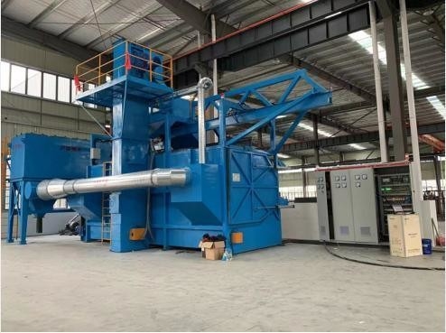 Eén jaar naverkoopservice Draadstaaf spoel Shot Blasting Machine met roterende abrator