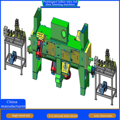 Online continue draadstang-schotblaasmachine met automatisering voor frequentieregeling