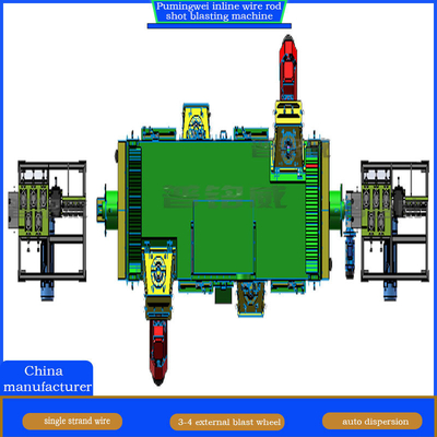 130 mm maximaal diameter ontkalkingsmachine voor online continue draadstang-schotblasting