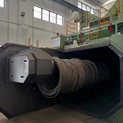 Elektrische enkelstation Blauwe volle spoel draad Shot Blasting Machine voor en energiebesparing