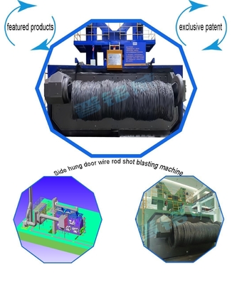 Eenvoudige mandrel draadstaaf spoel Shot Blasting Machine met after-sales service