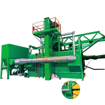 6m continue draadstaaf Shot Blasting Machine voor enkel mandrel aanpasbaar ontwerp