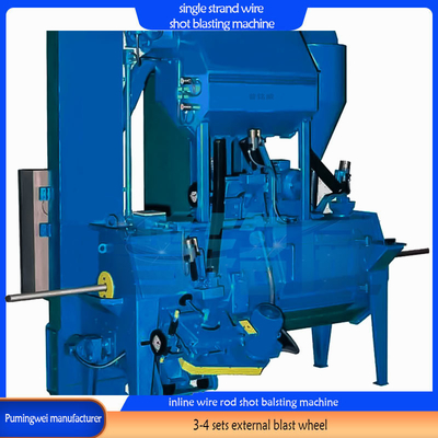 Gepersonaliseerde Inline Continuous Wire Rod Shot Blasting Machine voor roestreinigingsapparatuur