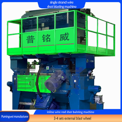 Gepersonaliseerde Inline Continuous Wire Rod Shot Blasting Machine voor roestreinigingsapparatuur