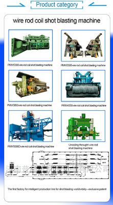 Kleurrijke blauwe en groene kleur Draadstaaf Shot Blasting Machine