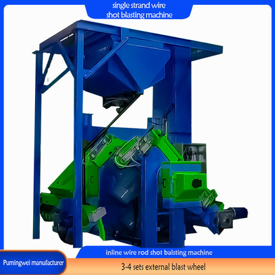 Verstelbare snelheid Single Strand Wire Online Shot Blasting Machine voor op maat gemaakte behoeften