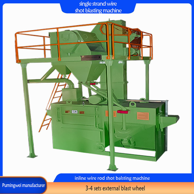 Inline Through Wire Rod Shot Blasting Descaling Machine voor roestreinigende prestaties