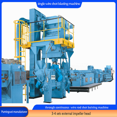 Aanpassing Blauwe Kleur Eéndraad Shot Blasting Machine voor roestverwijdering S2.5-3.0