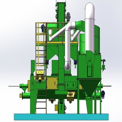 Continu Wire Rod Shot Blasting Machine 3-4 stuwkoppen voor aangepaste blazing