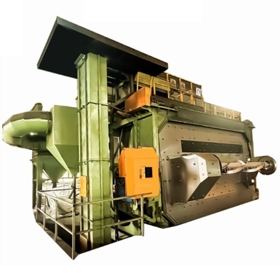 Roestvrijstalen draadstaaf spoel schot blaasmachine kunstmatige besturing horizontale lay-out