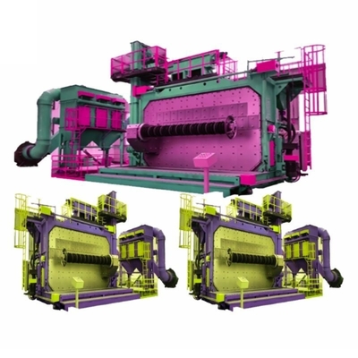 Roestvrijstalen draadstaaf spoel schot blaasmachine kunstmatige besturing horizontale lay-out