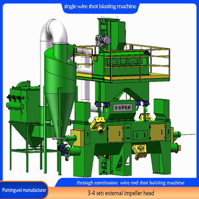 Een machine voor het continu blazen van draad met een hoge zuiverheid voor het verwijderen van roest, niveau S2.5-3.0