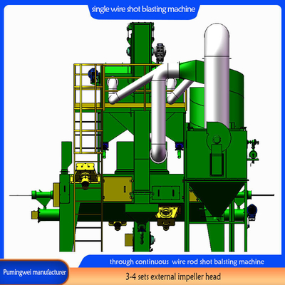 Een machine voor het continu blazen van draad met een hoge zuiverheid voor het verwijderen van roest, niveau S2.5-3.0