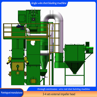 Een machine voor het continu blazen van draad met een hoge zuiverheid voor het verwijderen van roest, niveau S2.5-3.0