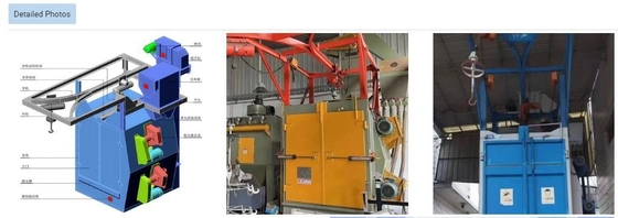 Corrosiebestendige haaktype schotblaasmachine voor het smeden van onderdelen en kleine gietstukken