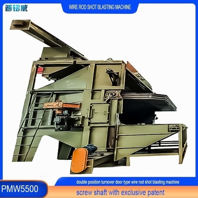 Exclusieve mandrel reiniging apparatuur Draadstaaf spoel Shot Blasting Machine Customization