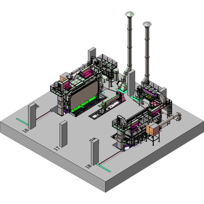 Glanz draadstaaf spoel Shot Blasting Machine met mandrel en deur automatische PLC-besturing