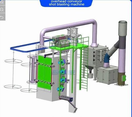 High Cleanliness Catenary-Through Abrator voor Overhead Chain Conveyor Shot Blasting