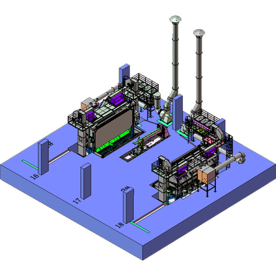 Aanpasbare twee schroef mandrels draadstaaf spoel Shot Blasting Machine voor draad ontkalken