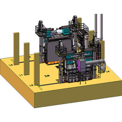 Pmw5500 Wire Rod Coil Shot Blasting Machine met betaalbare ontlastingskosten 18-35RMB/T