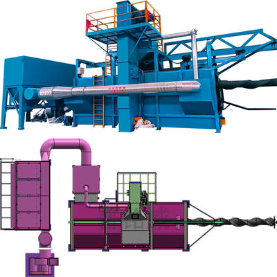 Aanpasbare draadstaaf spoel Shot Blasting Machine 2-4 rollen per uur 0,2-0,3% Draadverlies