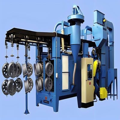 Elektrische spinner hanger shot blasting machine met automatisch stopapparaat