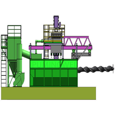 Hoog zuiverheids PMW5000D 3D draadstaaf spoel Shot Blasting Machine met mobiele mandrel