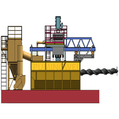 Eenvoudige positie terugtrekbare mandrel draadstaaf spoel Shot Blasting Machine PMW5000D