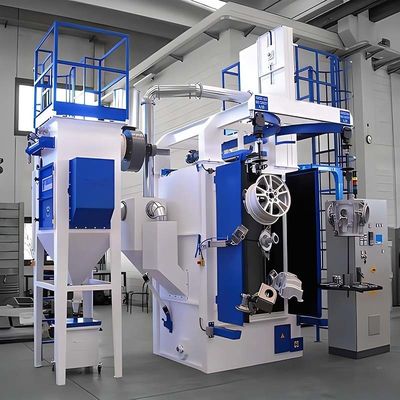 Hanger-type schotblaasmachine voor brandblussers en vloeibare gastanks