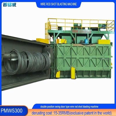Elektrische draadstaaf spoel Shot Blasting Machine met dubbele positie werkmodus Beste keuze