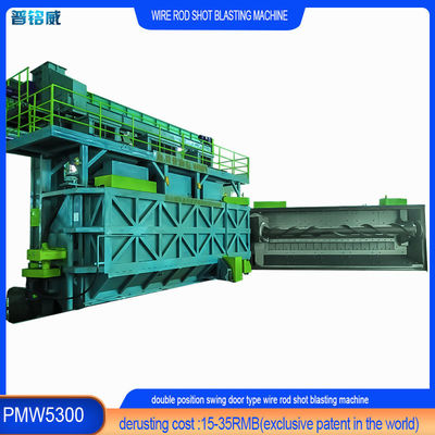 Elektrische draadstaaf spoel Shot Blasting Machine met dubbele positie werkmodus Beste keuze