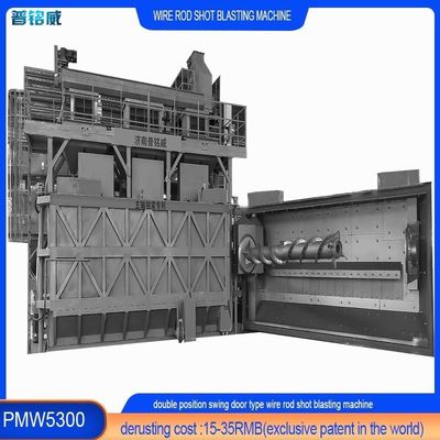 Wire Rod Coil Shot Blasting Machine met exclusieve mandrels en duurzame draaideur