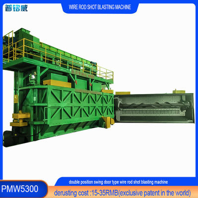 Draadoppervlak ontbossing Pumingwei 3D blaaswielen lay-out Automatische Shot Blasting Machine