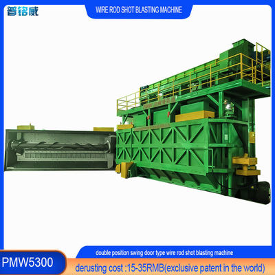 Draadoppervlak ontbossing Pumingwei 3D blaaswielen lay-out Automatische Shot Blasting Machine