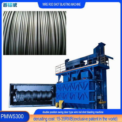 High Cleanliness Wire Rod Coil Shot Blasting Machine met optionele meerdere mandrels