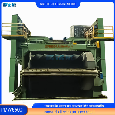 5500 mm Mandrill Pumingwei Draadstaaf spoel Shot Blasting Machine en automatische functie