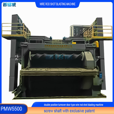 5500 mm Mandrill Pumingwei Draadstaaf spoel Shot Blasting Machine en automatische functie