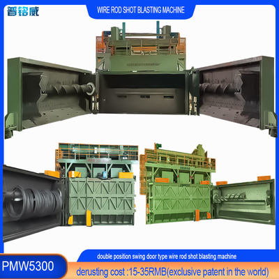Wire Rod Coil Shot Blasting Cleaning Machine met alternatieve operatie aanpassing