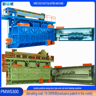 Wire Rod Coil Shot Blasting Cleaning Machine met alternatieve operatie aanpassing
