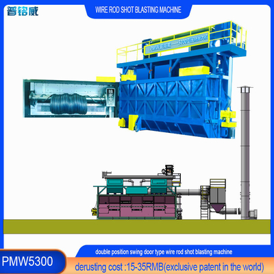 Draadoppervlak ontbossing PMW5300 Shot Blasting Machine voor dubbele steunpunt mandrel