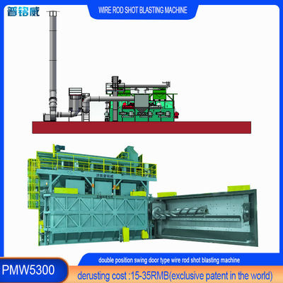 Draadreinigingsstaaf spoel Shot Blasting Machine voor verschillende specificaties Draad spoelen