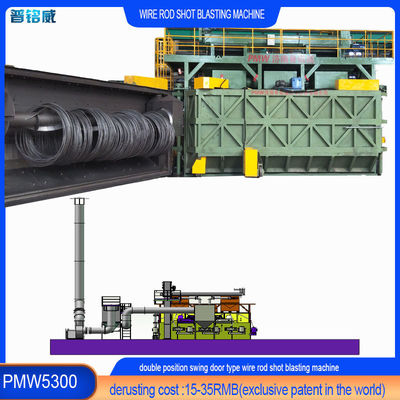 Draadreinigingsstaaf spoel Shot Blasting Machine voor verschillende specificaties Draad spoelen