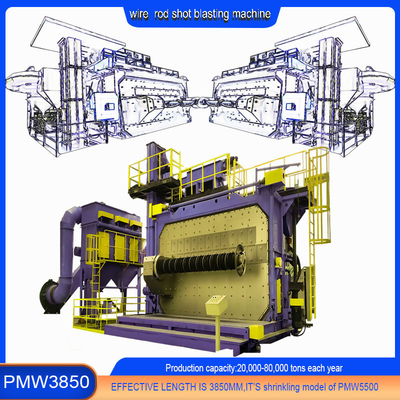 Doppelpositie-operatie Schroef mandrel Draadstaaf spoel Shot Blasting Machine voor spoelen